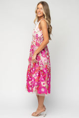 Lila Embroidered Midi Dress | Baltic Born Pink Floral
