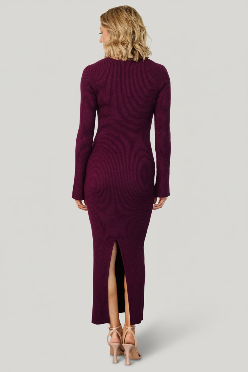 Marika Ribbed Dress | Baltic Born Wine