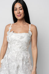 Soleil Floral Applique Midi Dress | Baltic Born Ivory