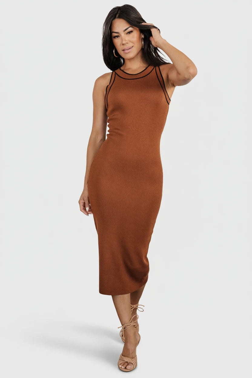 Tove Knit Tank Midi Dress | Baltic Born Copper