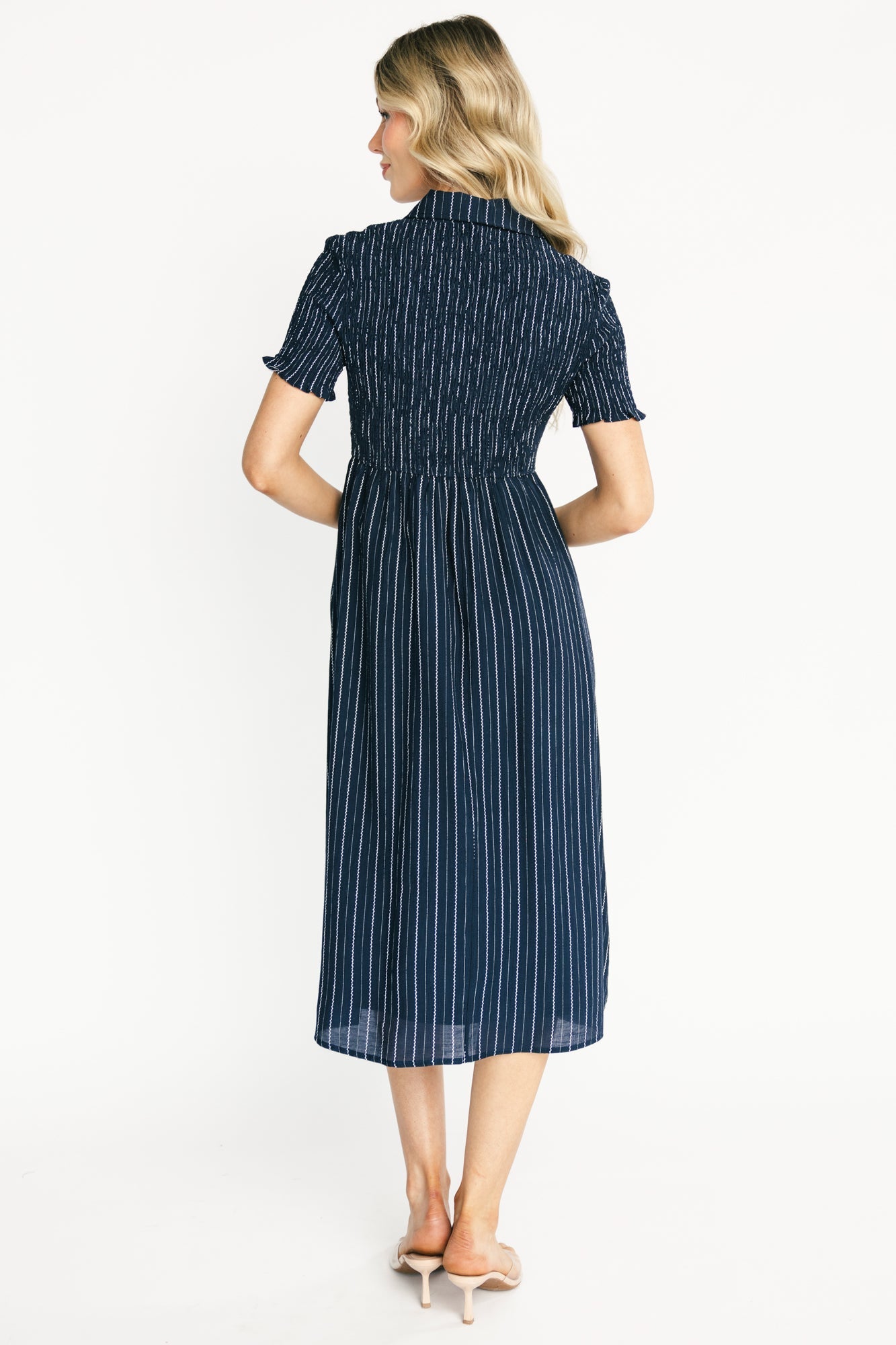 Dottie Striped Midi Dress | Baltic Born Navy