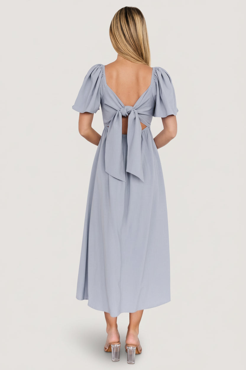 Indie Back Tie Dress | Baltic Born Dusty Blue
