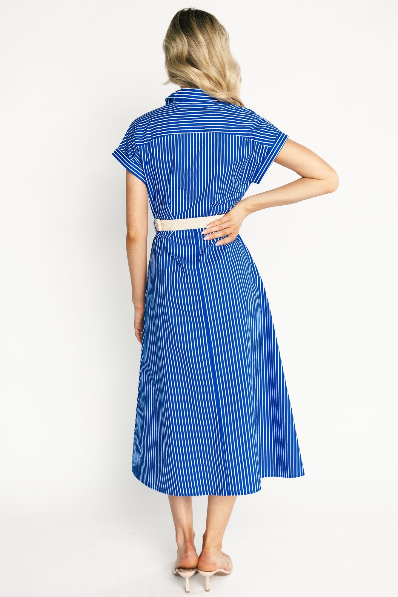 Pyper Midi Dress | Baltic Born Blue Stripe