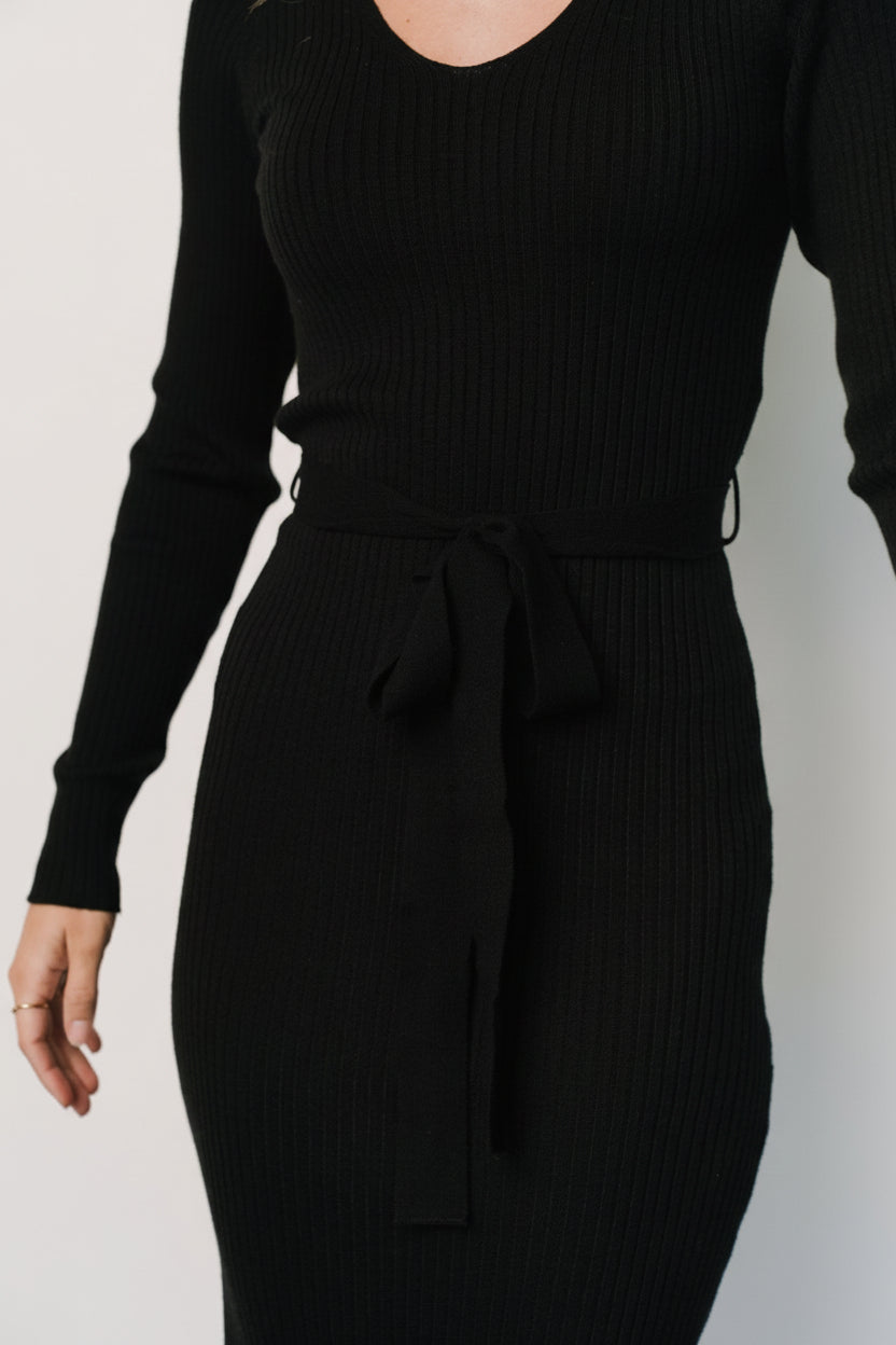 Blayne Ribbed Midi Dress | Baltic Born Black