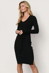 Blayne Ribbed Midi Dress | Baltic Born Black