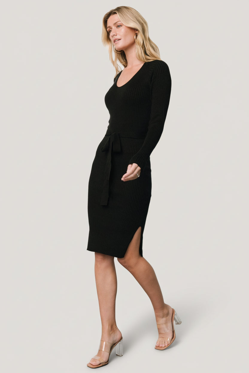 Blayne Ribbed Midi Dress | Baltic Born Black