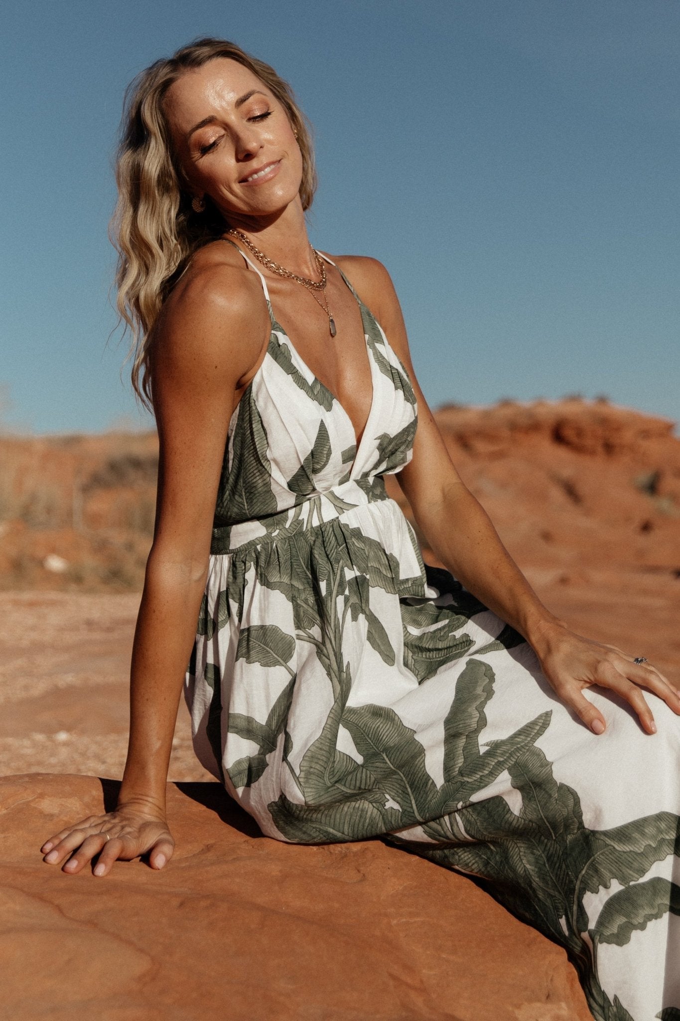 Miramar Maxi Dress | Baltic Born Green Print