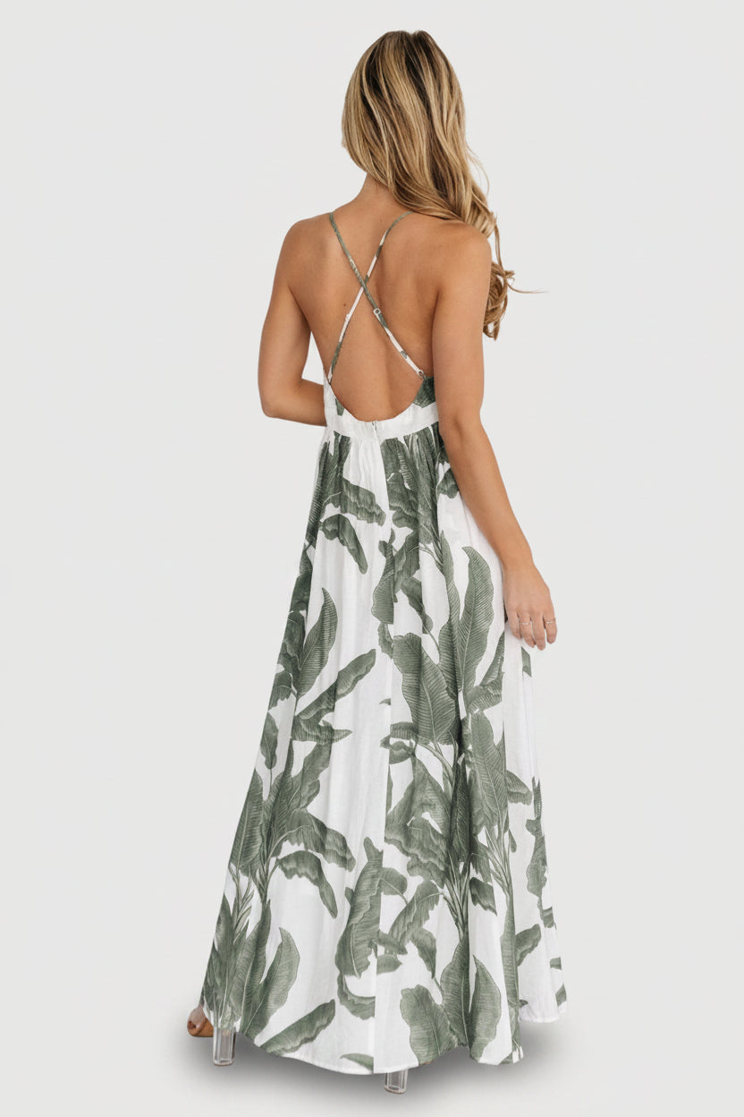 Miramar Maxi Dress | Baltic Born Green Print