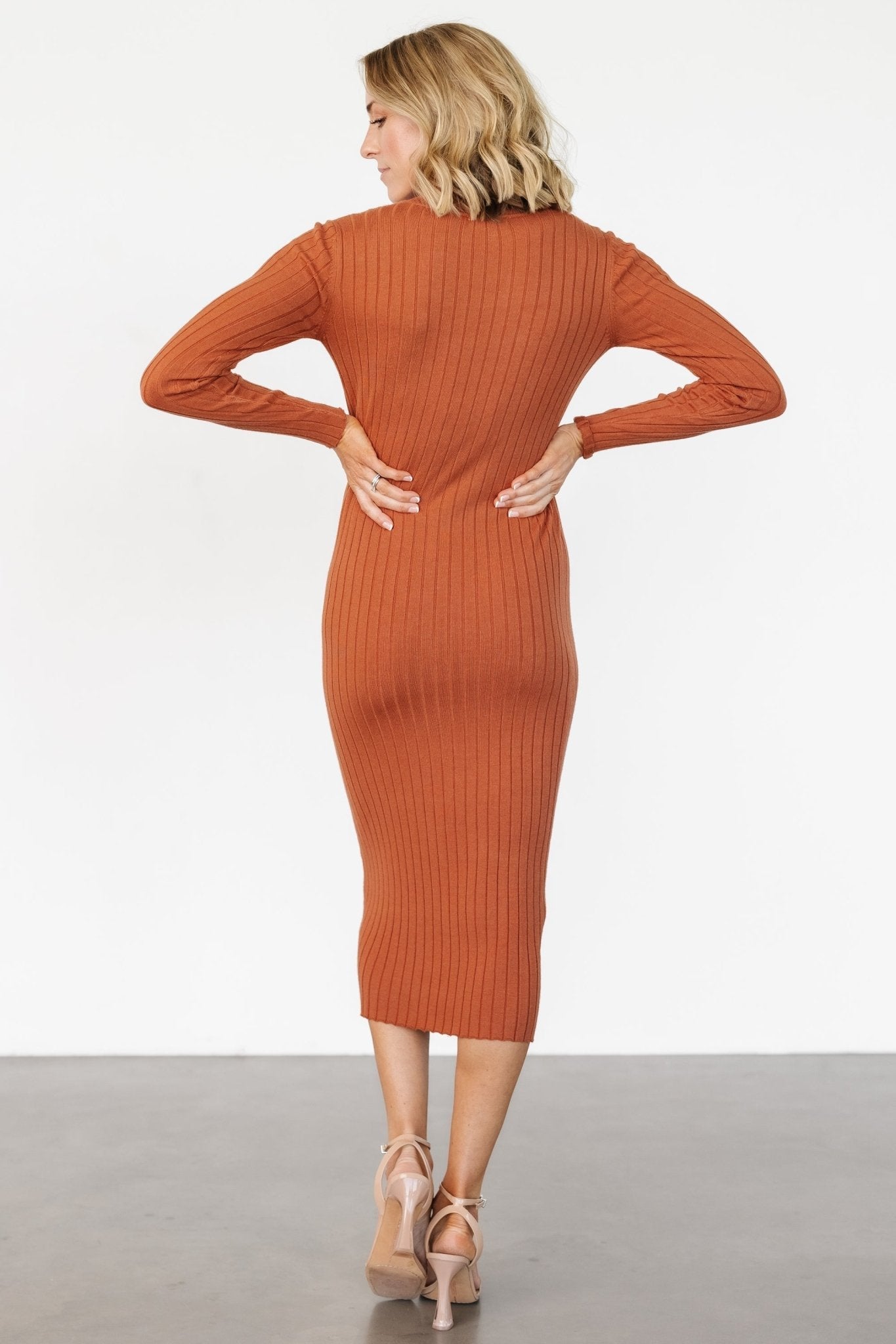 Jill Ribbed Midi Dress | Baltic Born Spice
