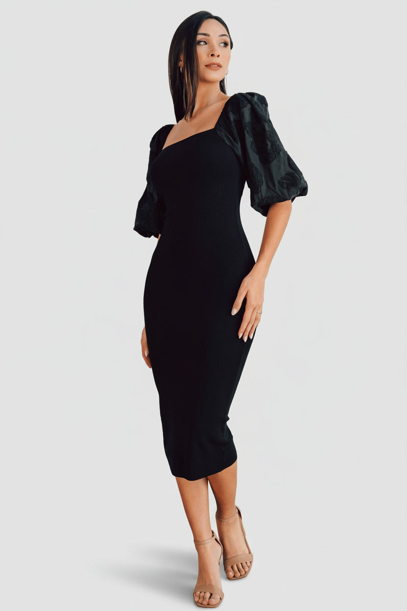 Weyland Bodycon Midi Dress | Baltic Born Black
