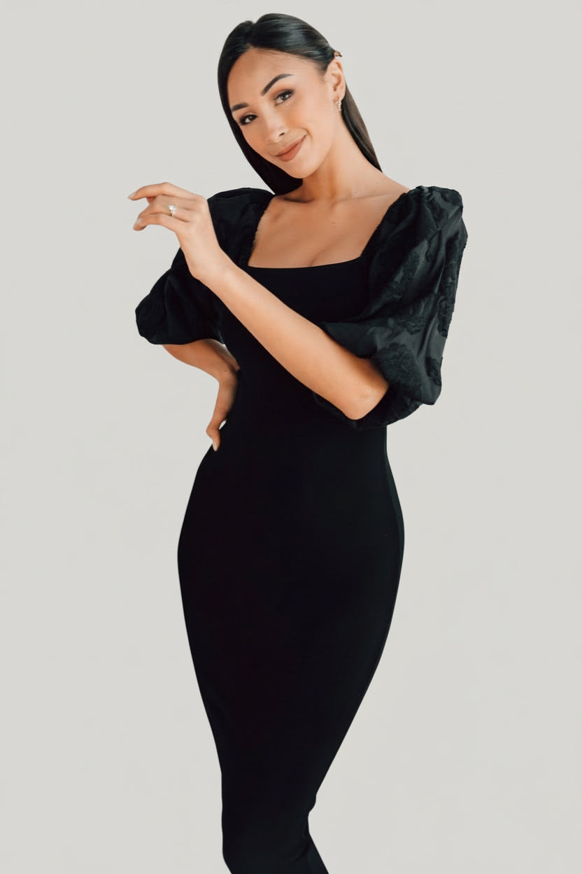 Weyland Bodycon Midi Dress | Baltic Born Black