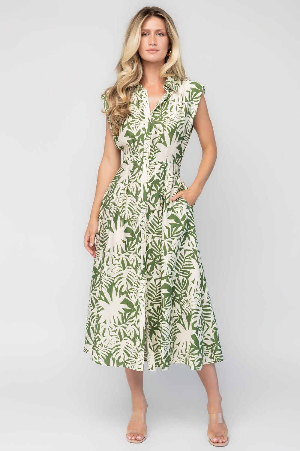 Isolde Midi Dress | Baltic Born Ivory + Olive Floral