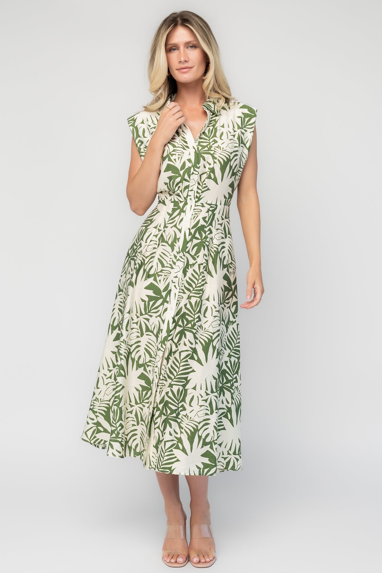 Isolde Midi Dress | Baltic Born Ivory + Olive Floral