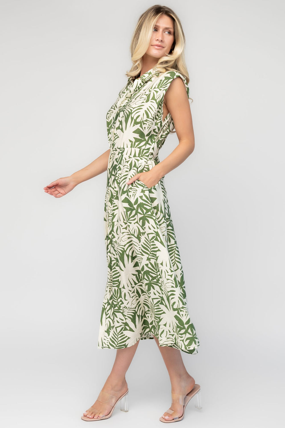 Isolde Midi Dress | Baltic Born Ivory + Olive Floral