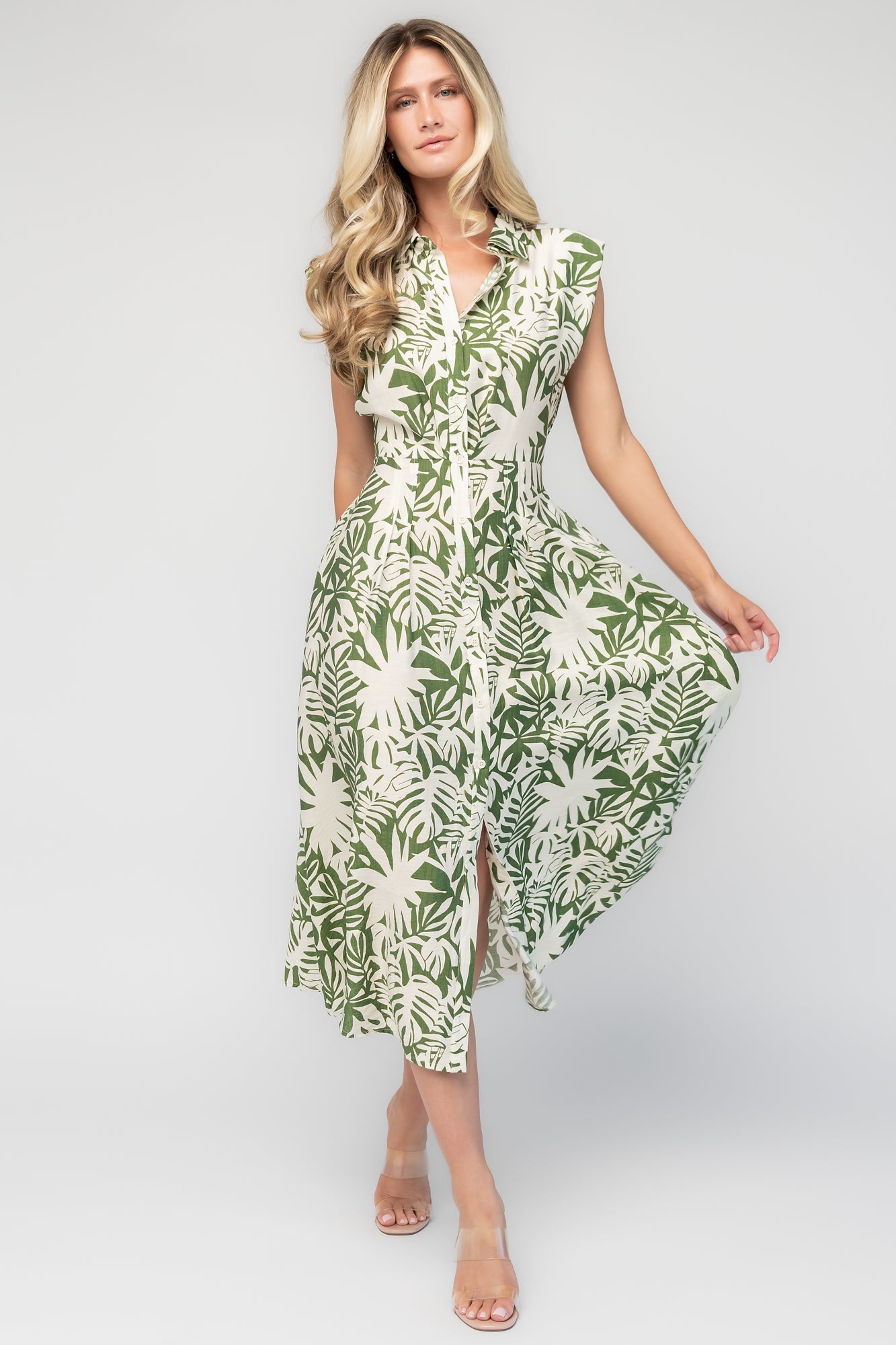 Isolde Midi Dress | Baltic Born Ivory + Olive Floral