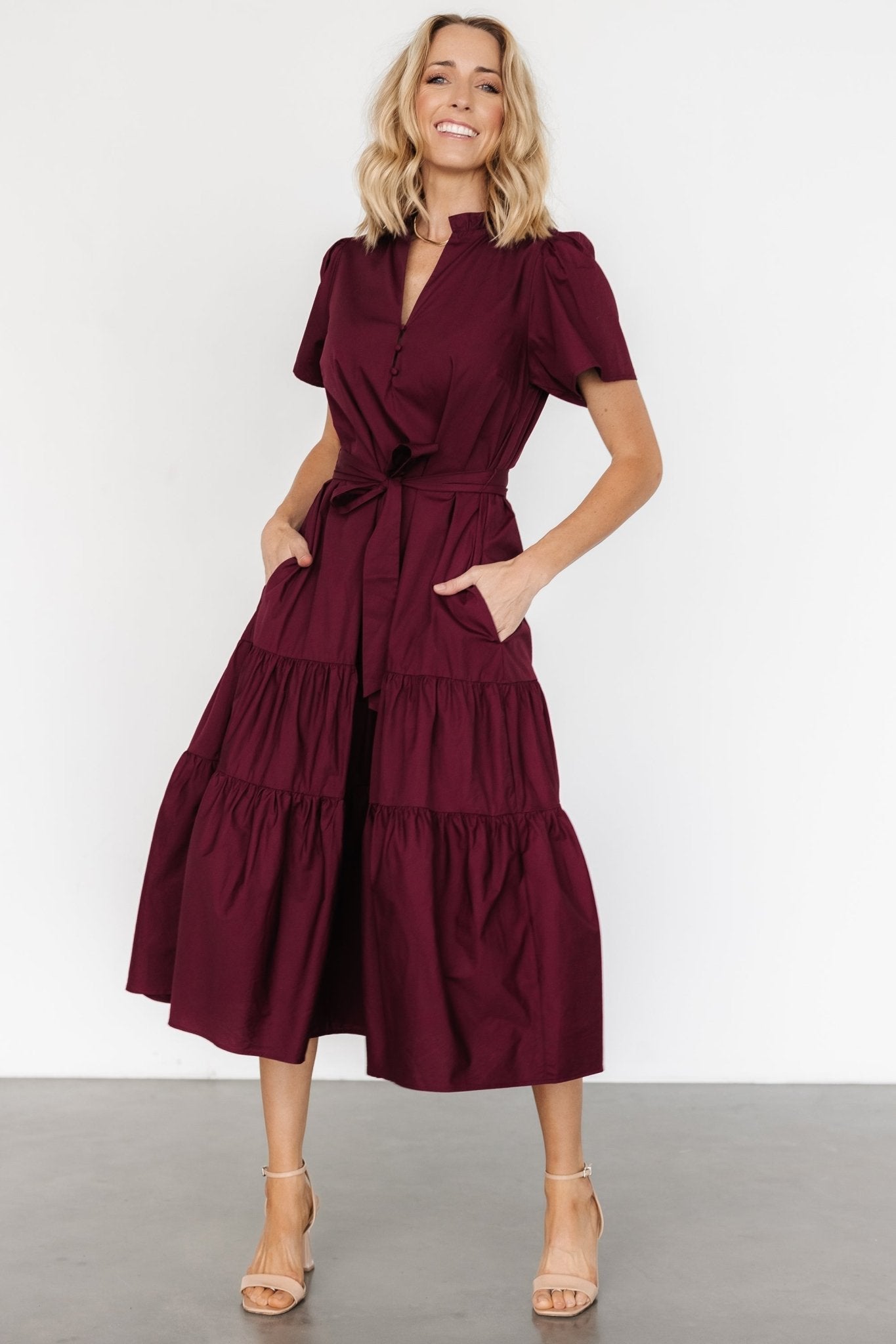 Providence Poplin Dress | Baltic Born Wine