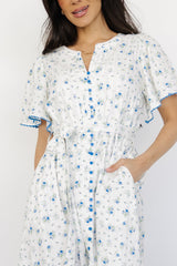 Janie Midi Dress | Baltic Born Ivory Multi Floral