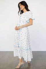 Janie Midi Dress | Baltic Born Ivory Multi Floral