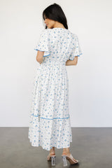 Janie Midi Dress | Baltic Born Ivory Multi Floral