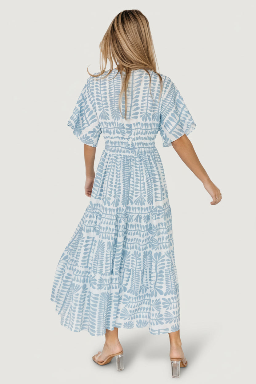 Austin Kimono Dress | Baltic Born Blue Print