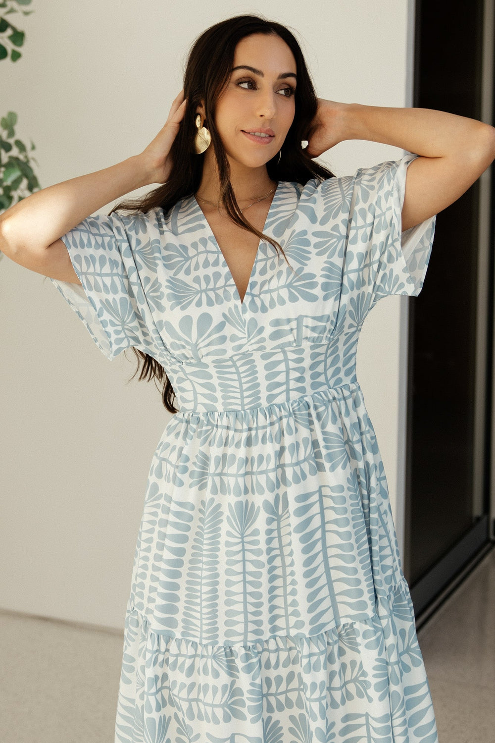 Austin Kimono Dress | Baltic Born Blue Print