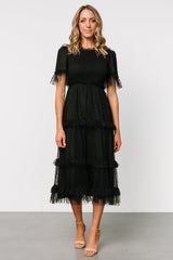 Lysandra Smocked Dot Dress | Baltic Born Black