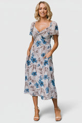 Melinda Midi Dress | Baltic Born Blue Floral
