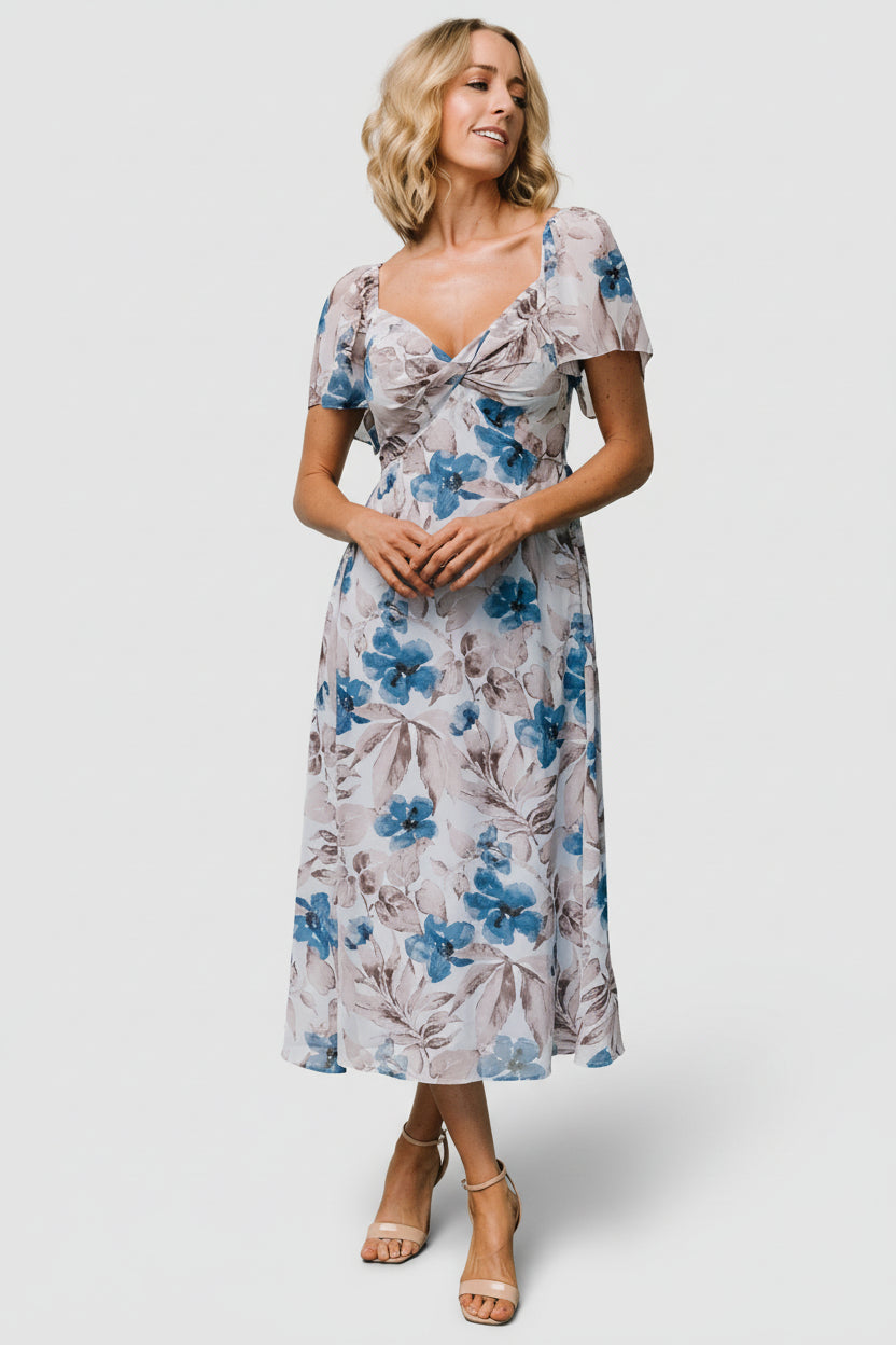 Melinda Midi Dress | Baltic Born Blue Floral