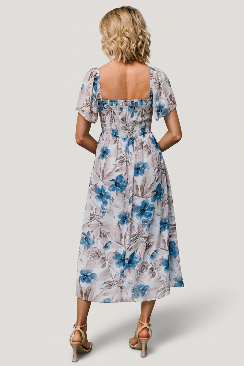 Melinda Midi Dress | Baltic Born Blue Floral