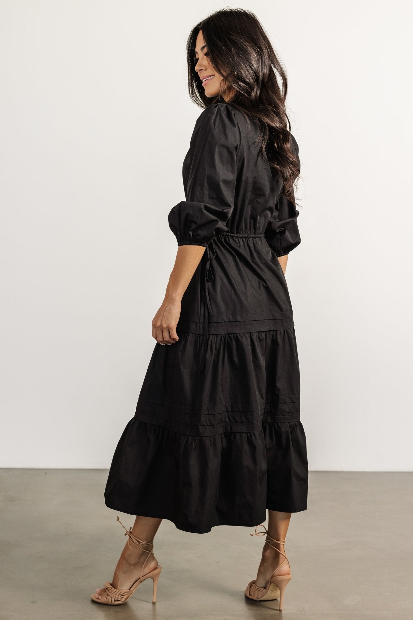 Santa Fe Poplin Midi Dress | Baltic Born Black