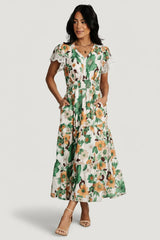 Aliyah Midi Dress | Baltic Born Green Floral