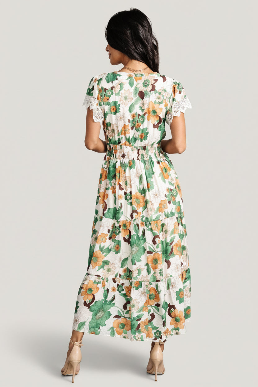 Aliyah Midi Dress | Baltic Born Green Floral