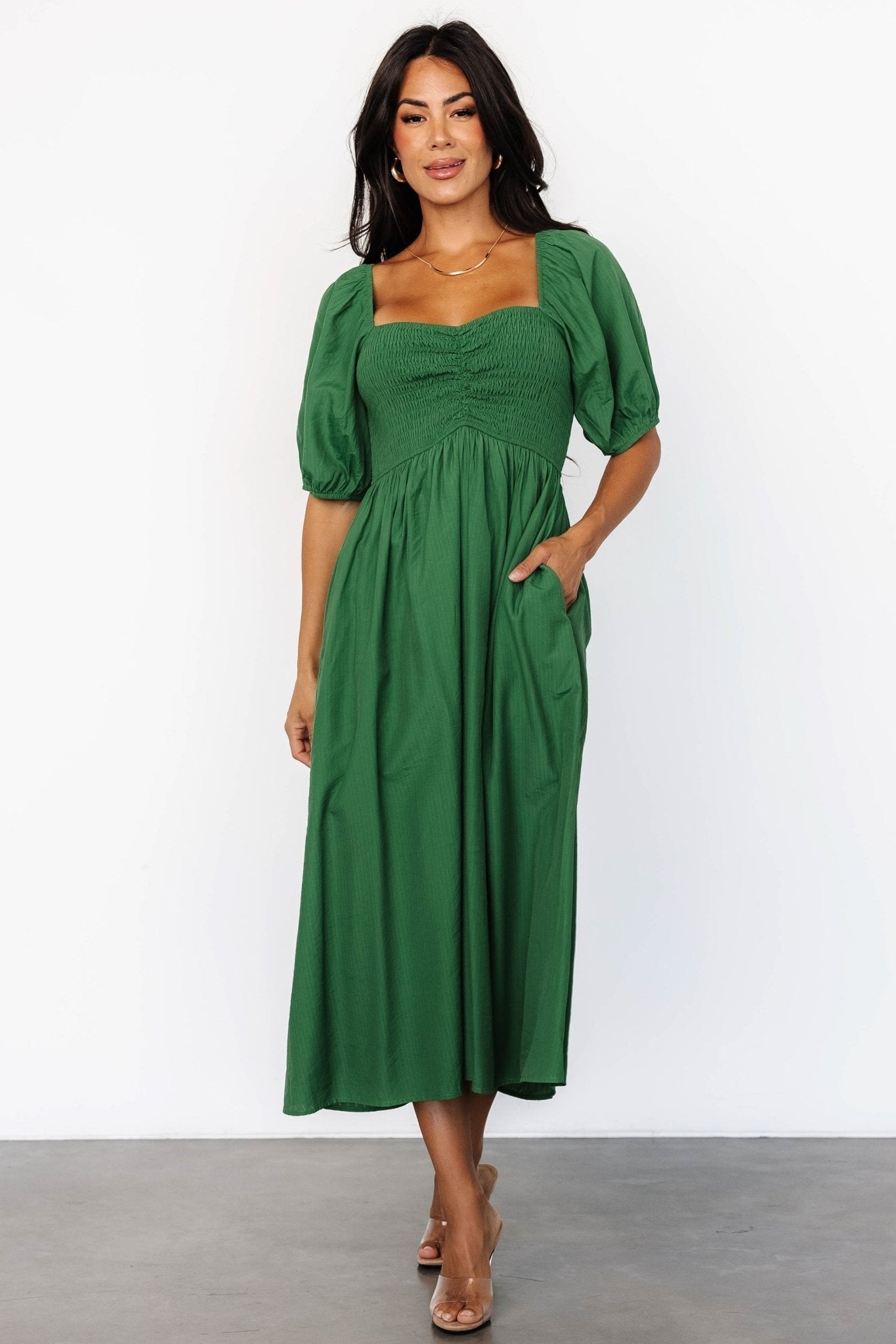 Stefania Midi Dress | Baltic Born Green