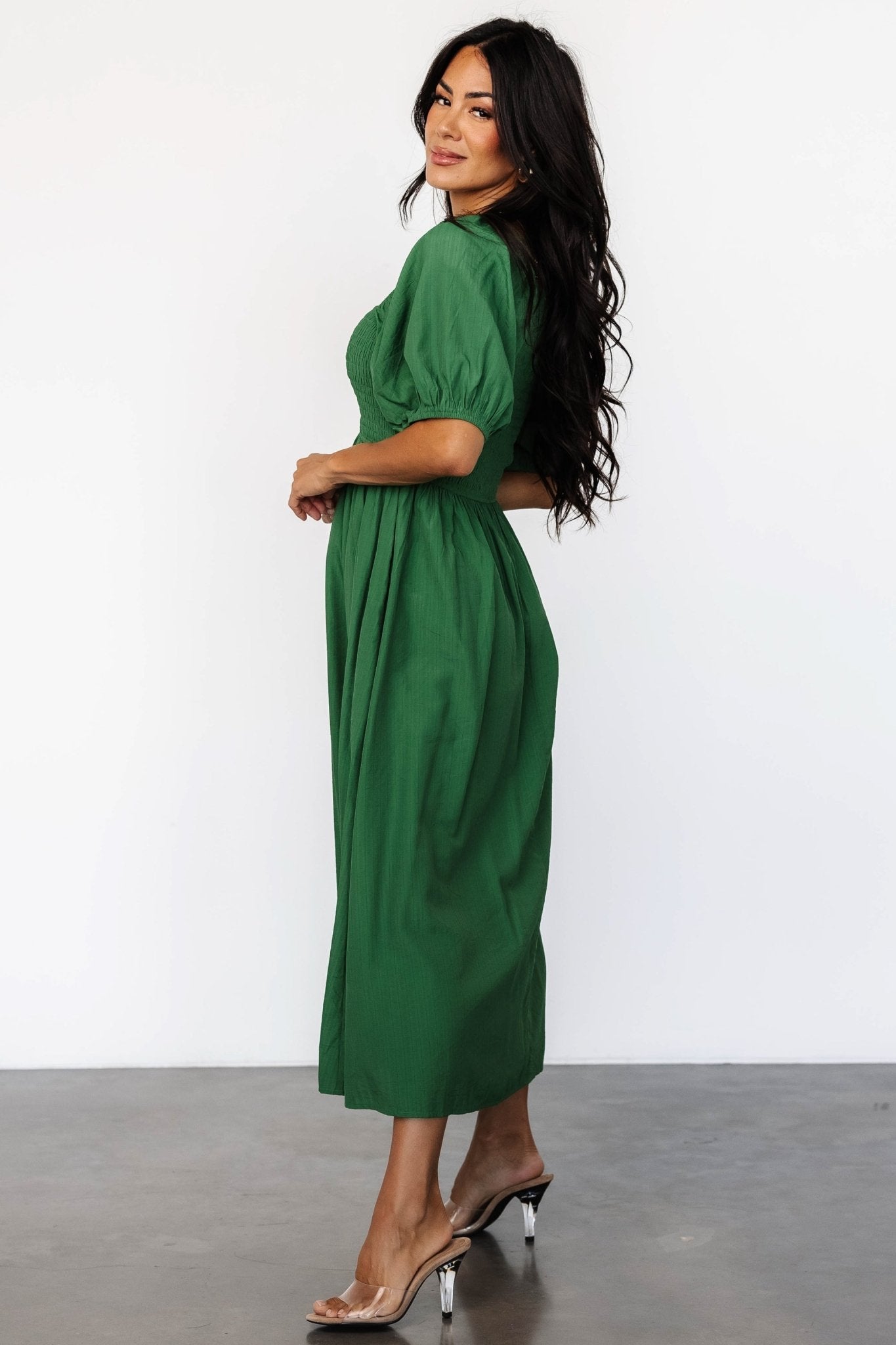 Stefania Midi Dress | Baltic Born Green