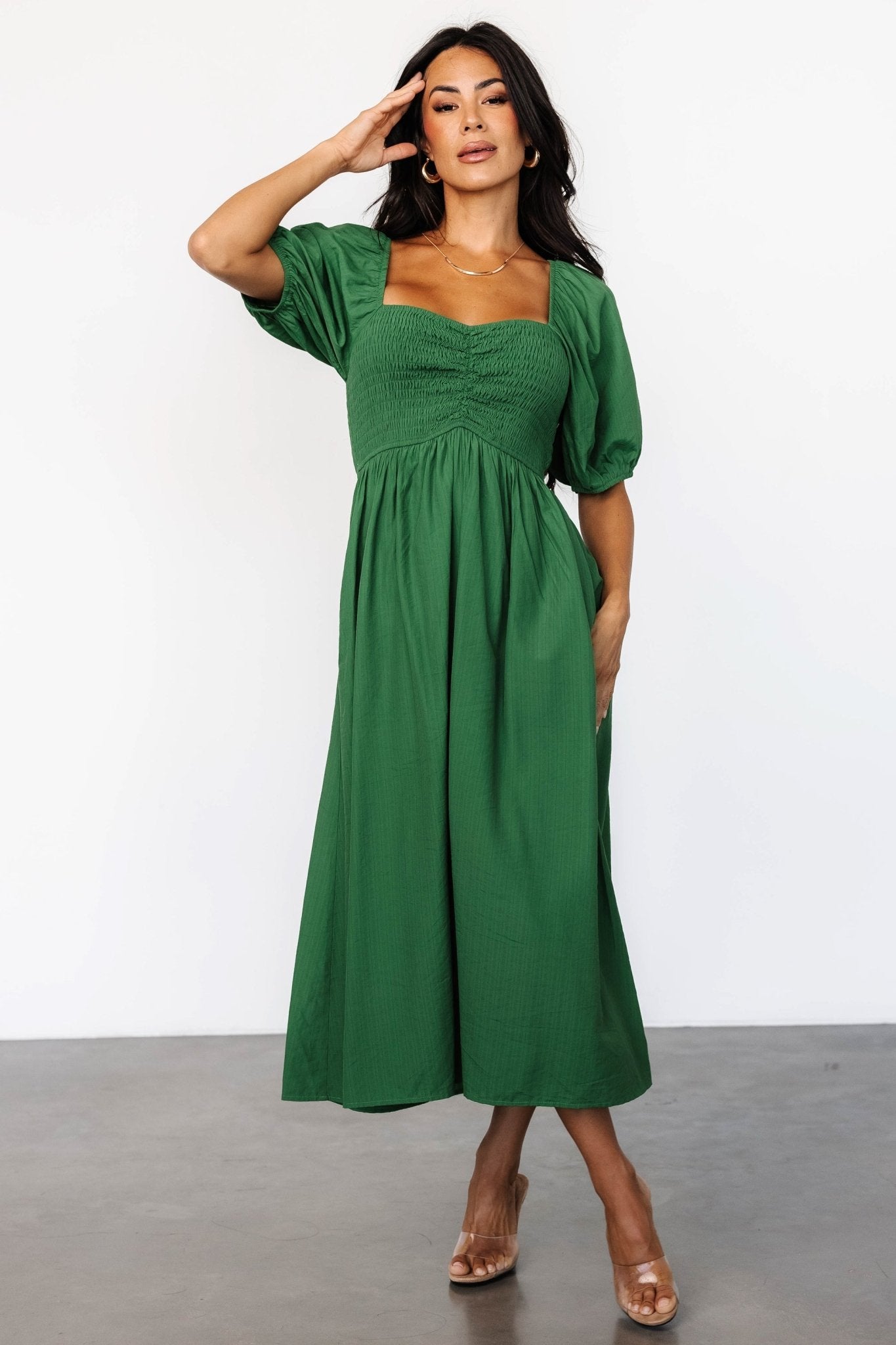 Stefania Midi Dress | Baltic Born Green