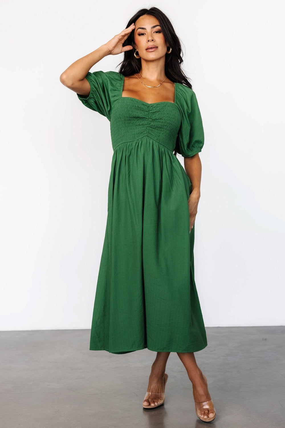 Stefania Midi Dress | Baltic Born Green