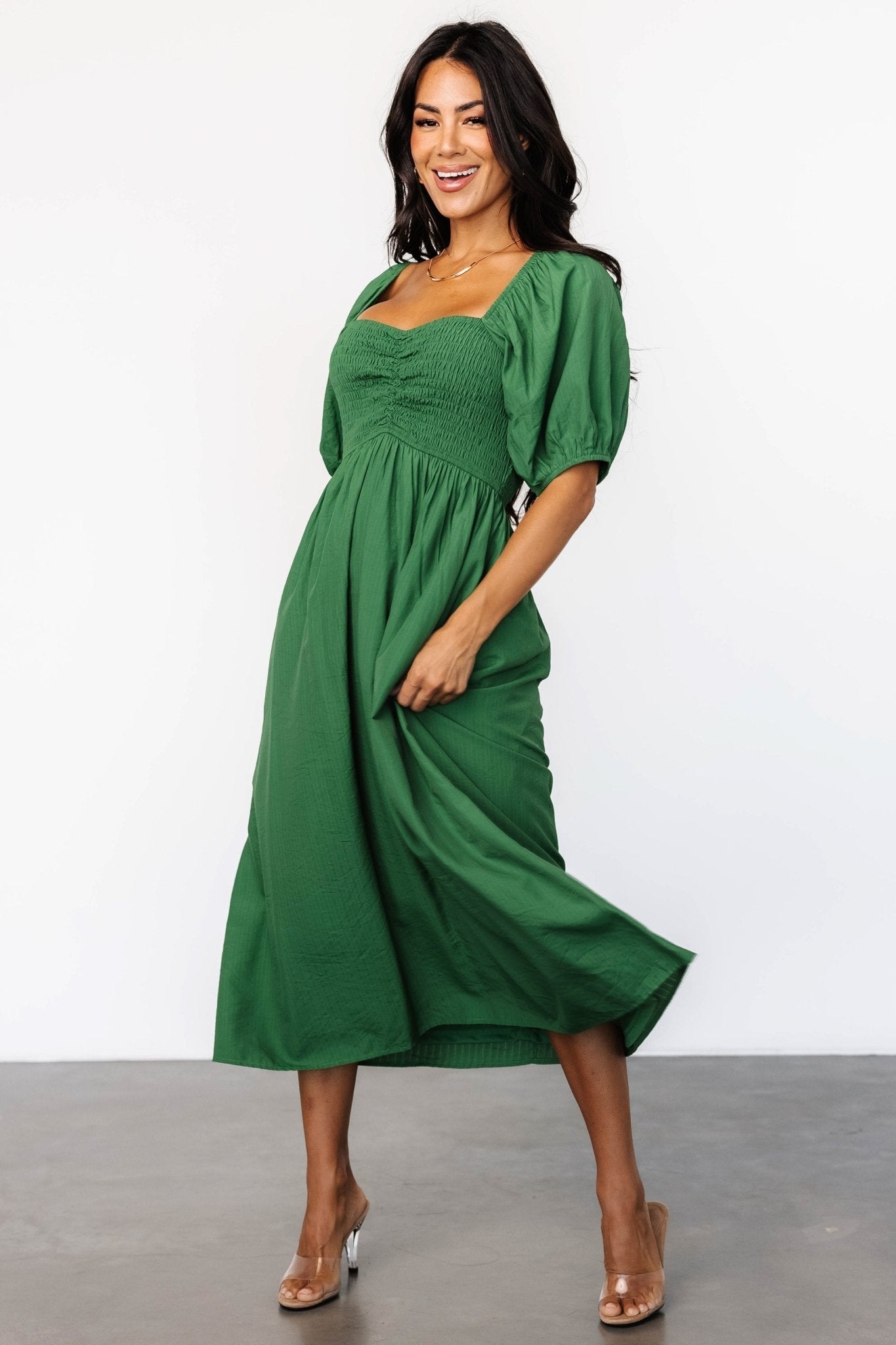 Stefania Midi Dress | Baltic Born Green