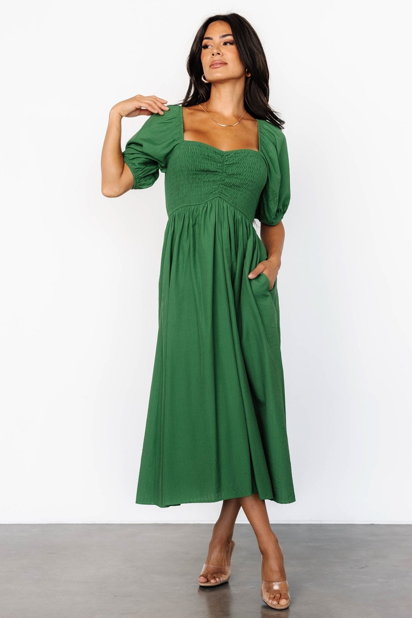 Stefania Midi Dress | Baltic Born Green