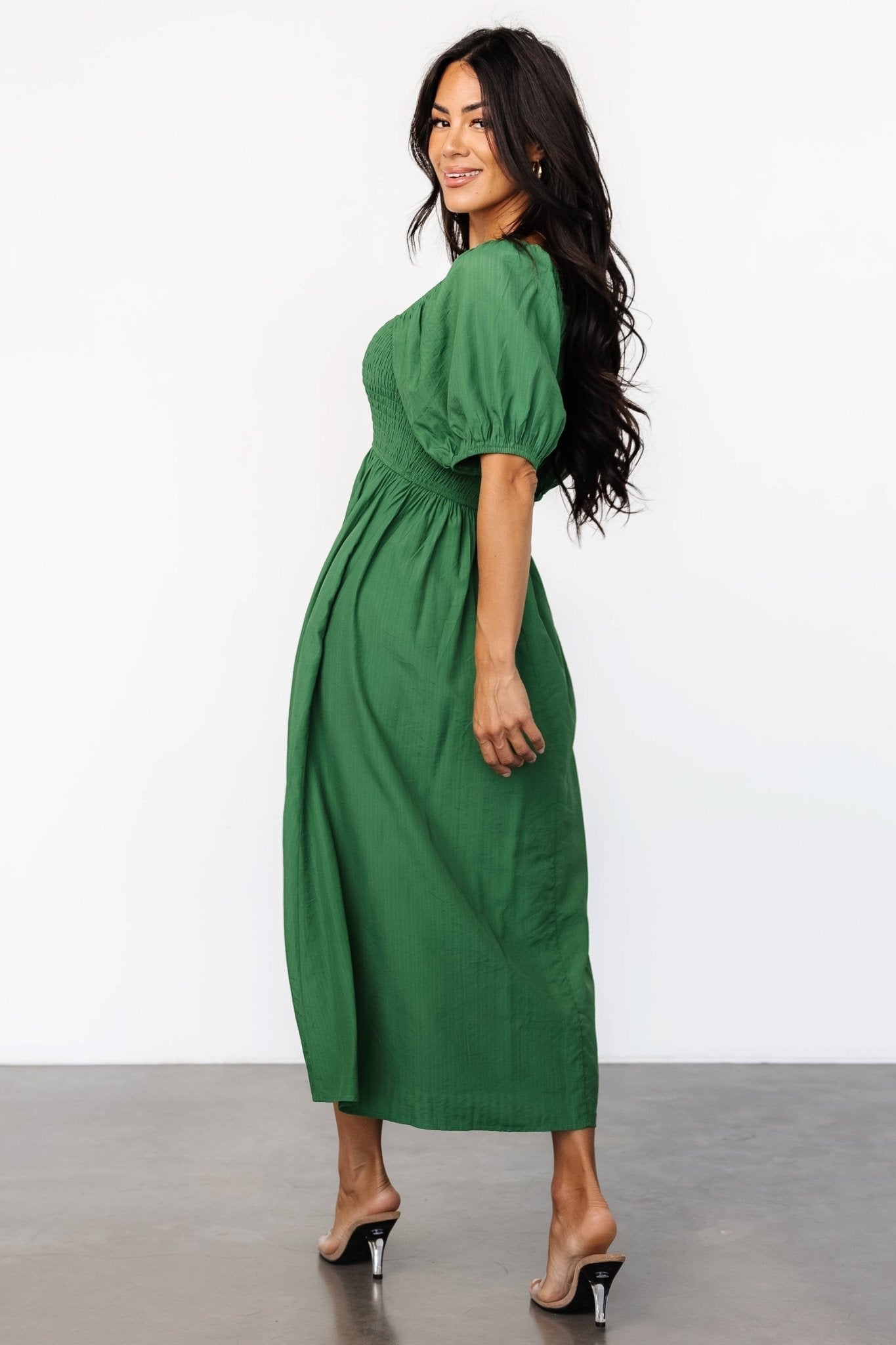 Stefania Midi Dress | Baltic Born Green