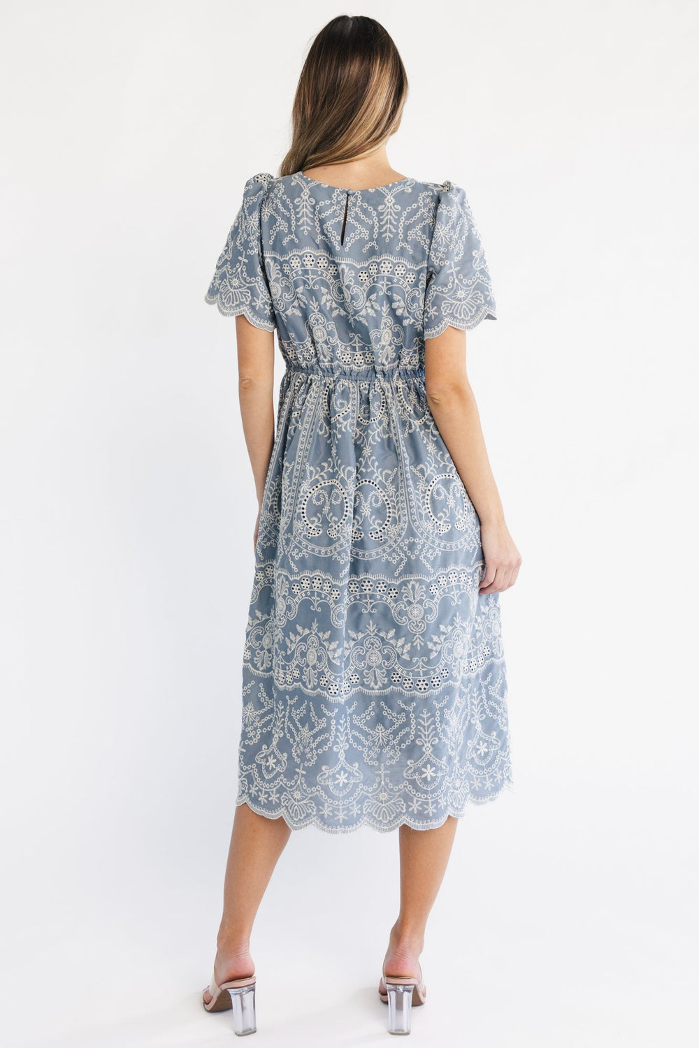 Margot Eyelet Midi Dress | Baltic Born Slate