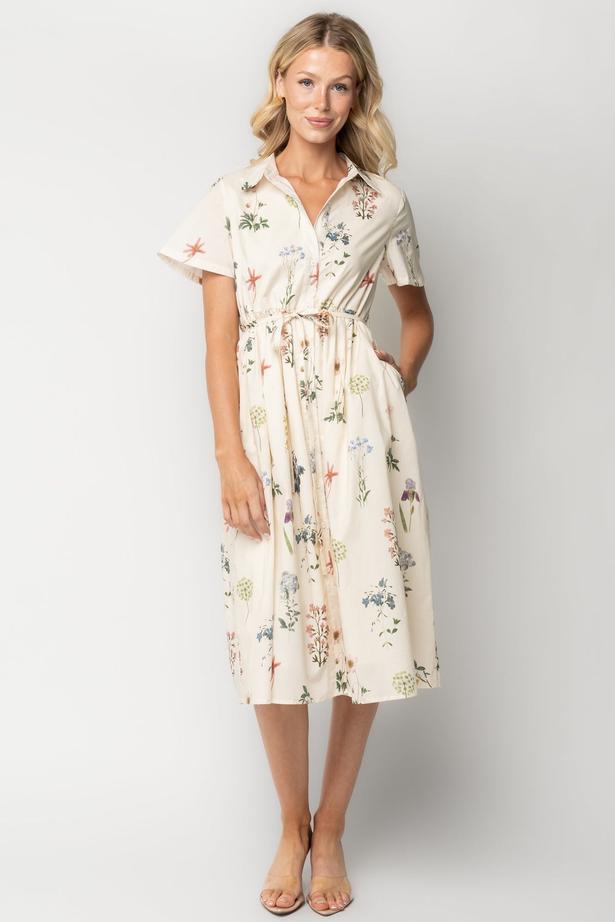 Marley Midi Dress | Baltic Born Ivory + Multi Floral