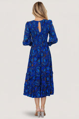 Andersen Smocked Midi Dress | Baltic Born Cobalt Floral
