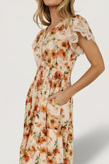 Aliyah Midi Dress | Baltic Born Coral Floral