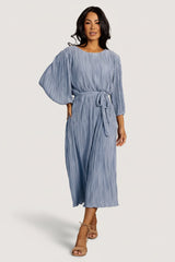 Bethany Pleated Midi Dress | Baltic Born Light Blue