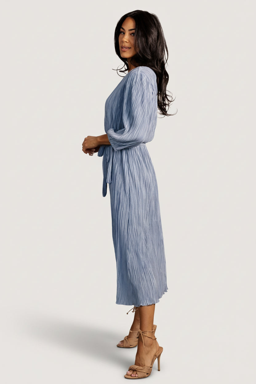 Bethany Pleated Midi Dress | Baltic Born Light Blue