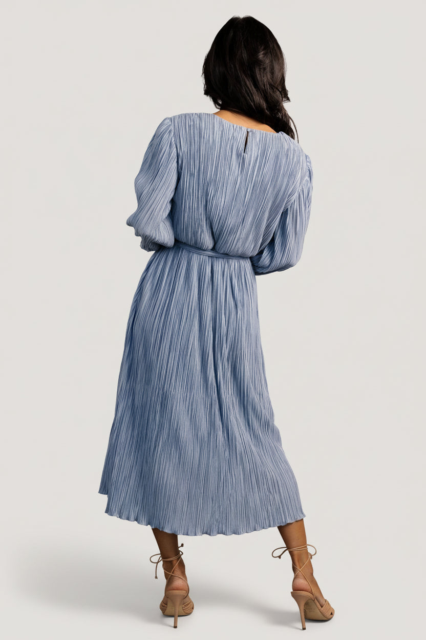 Bethany Pleated Midi Dress | Baltic Born Light Blue