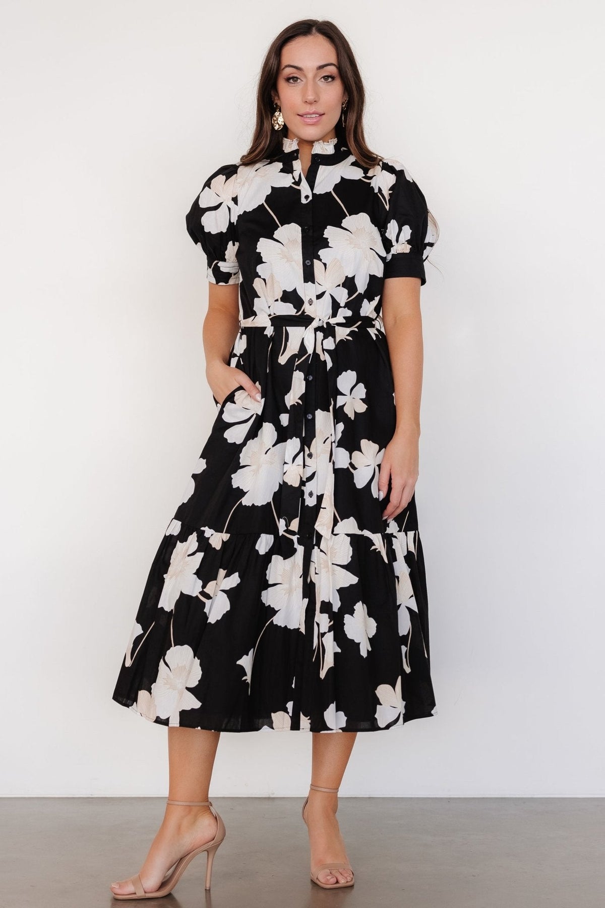 Loewe Button Dress | Baltic Born Black + Off White Floral