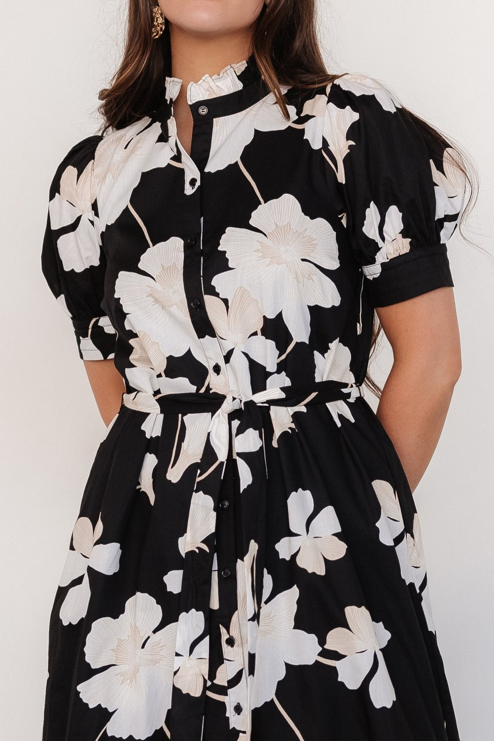 Loewe Button Dress | Baltic Born Black + Off White Floral