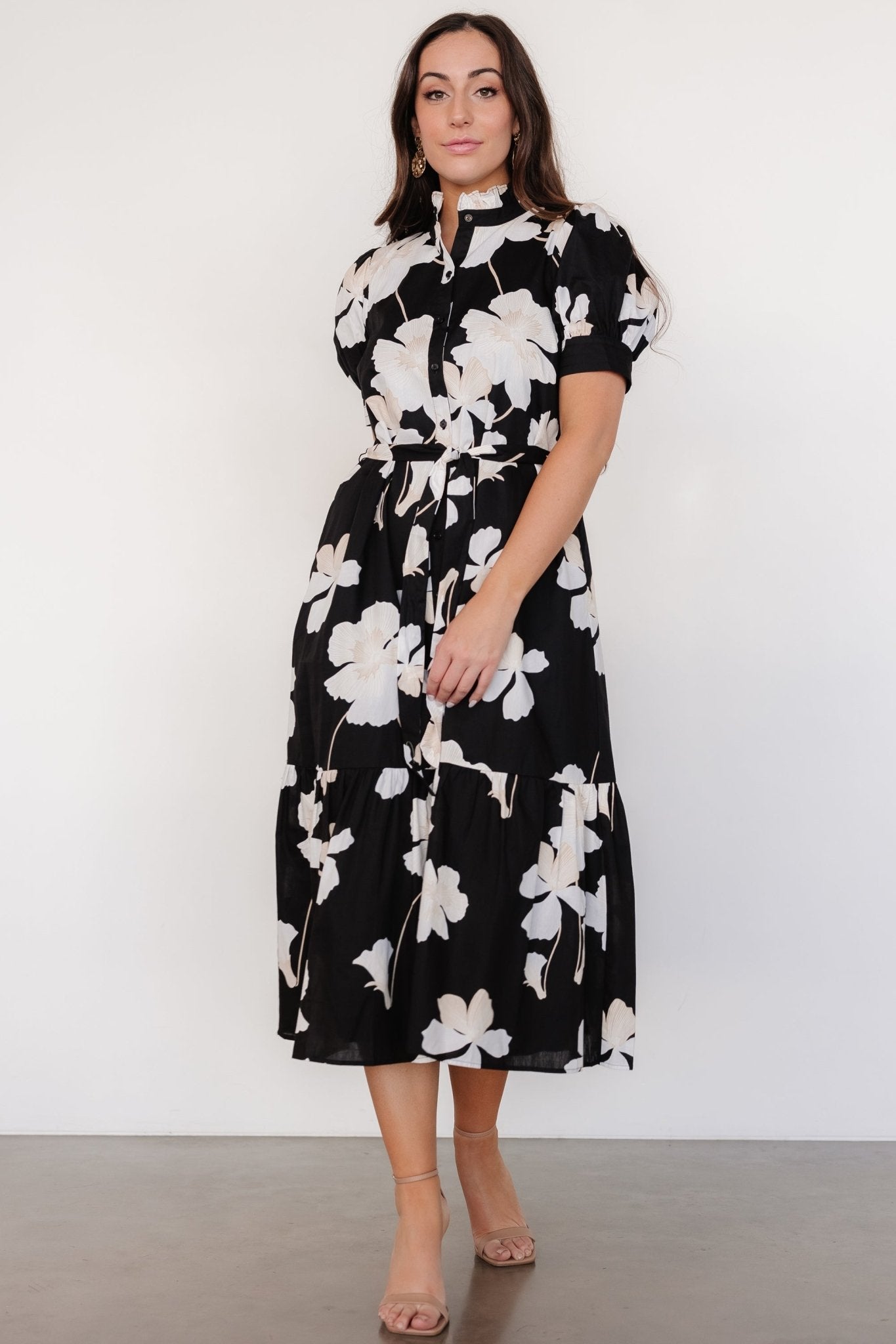 Loewe Button Dress | Baltic Born Black + Off White Floral