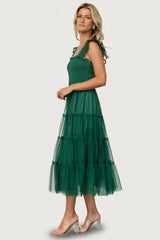 Emma Smocked Tulle Dress | Baltic Born Emerald